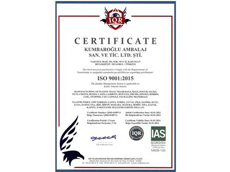  ISO 9001-2015 CERTIFICATE